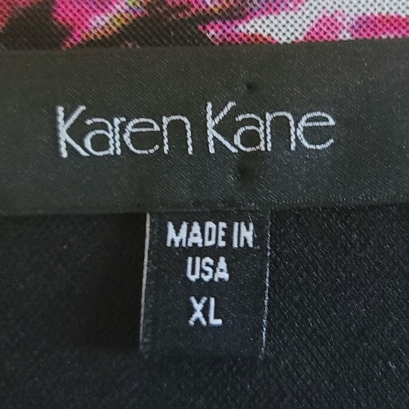 KAREN KANE Unique Floral Lined Mesh Bodycon Dress New Condition - Picture 3 of 6